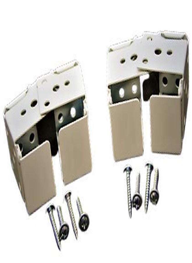 HomeAmore Brackets 1" X 1.5" (2Sets8Screws) Ivory - Image 1